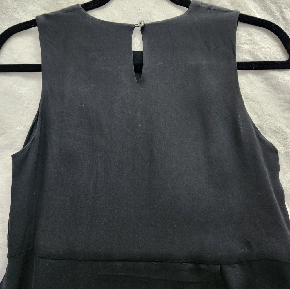 Banana Republic 100% Silk Sleeveless Layered Maxi Dress ~BLACK ~SIZE 2 - Picture 6 of 12
